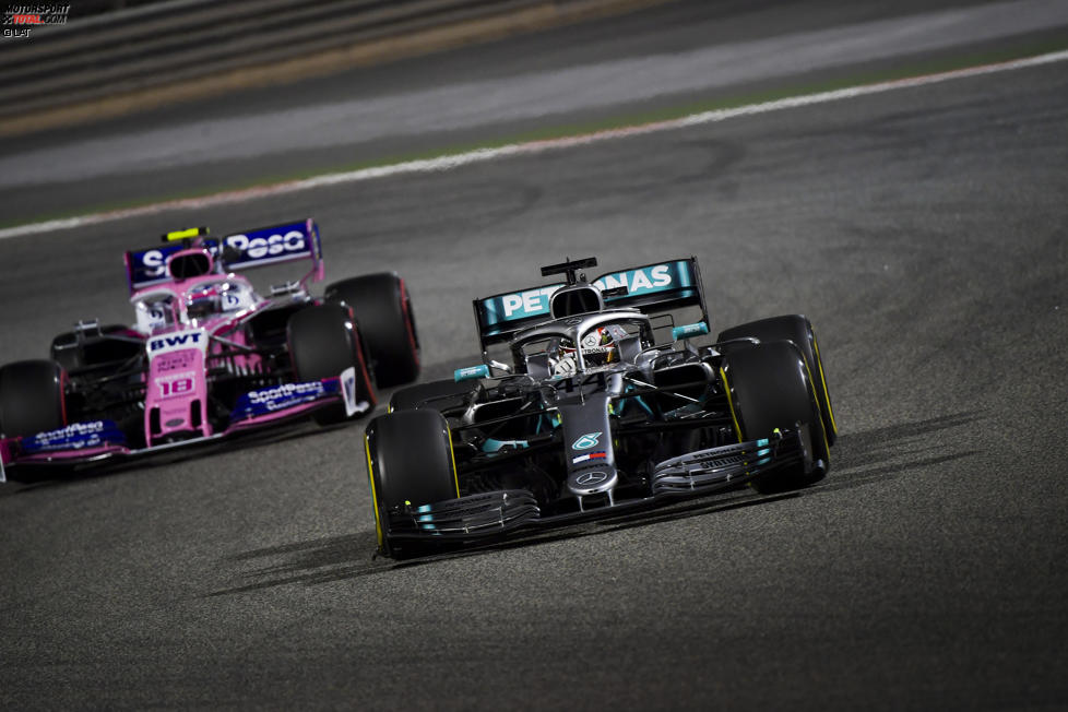 Lewis Hamilton (Mercedes) und Lance Stroll (Racing Point) 