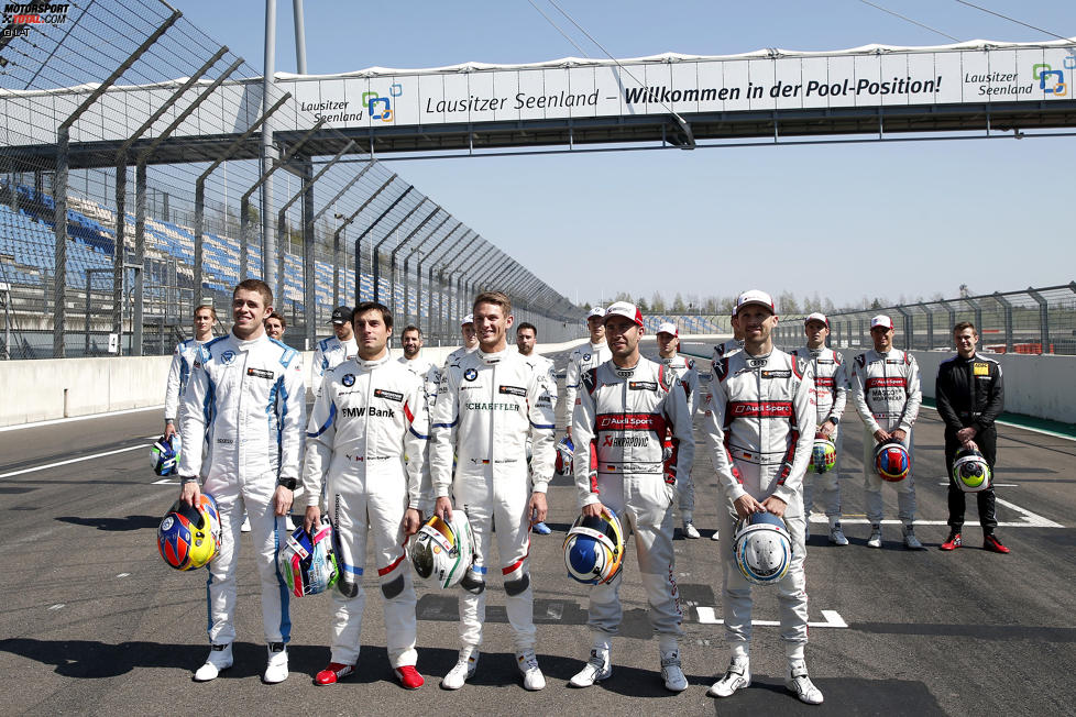 Paul di Resta (R-Motorsport Aston Martin), Bruno Spengler (RMG-BMW), Marco Wittmann (RMG-BMW) und Mike Rockenfeller (Phoenix-Audi) 