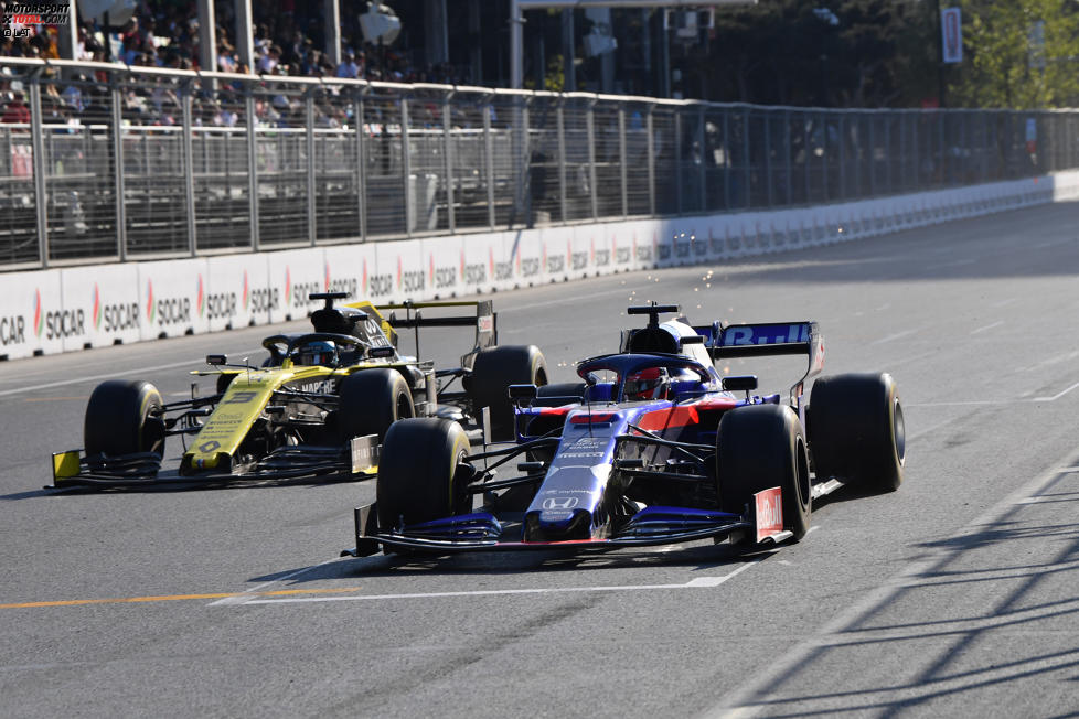 Daniil Kwjat (Toro Rosso) und Daniel Ricciardo (Renault) 