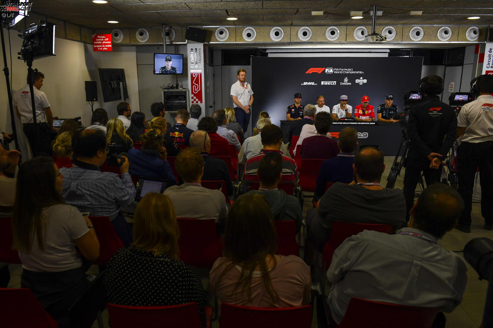 Pierre Gasly (Red Bull), Valtteri Bottas (Mercedes), Carlos Sainz (McLaren), Sebastian Vettel (Ferrari) und George Russell (Williams) 