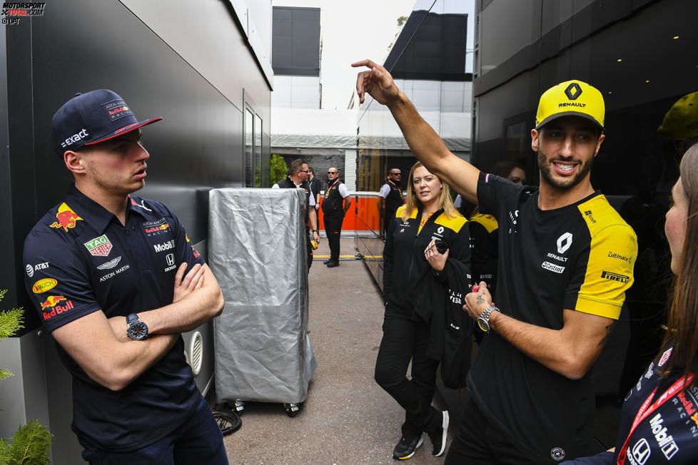 Max Verstappen (Red Bull) und Daniel Ricciardo (Renault) 