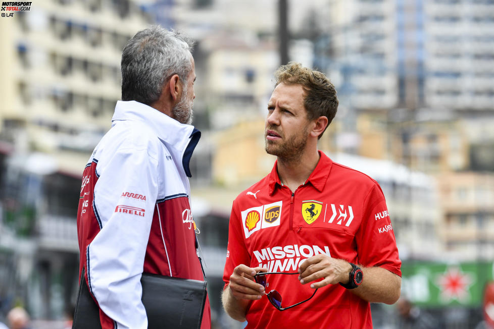 Sebastian Vettel (Ferrari) und Beat Zehnder 