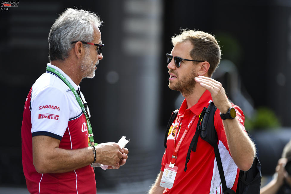 Beat Zehnder (Alfa Romeo) und Sebastian Vettel (Ferrari) 