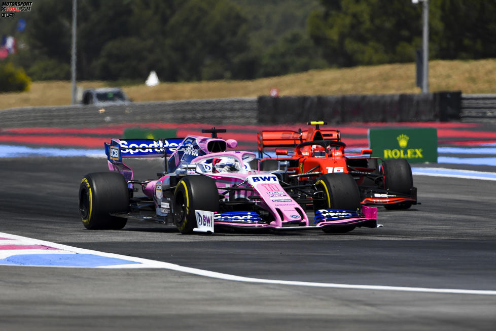 Sergio Perez (Racing Point) und Charles Leclerc (Ferrari) 