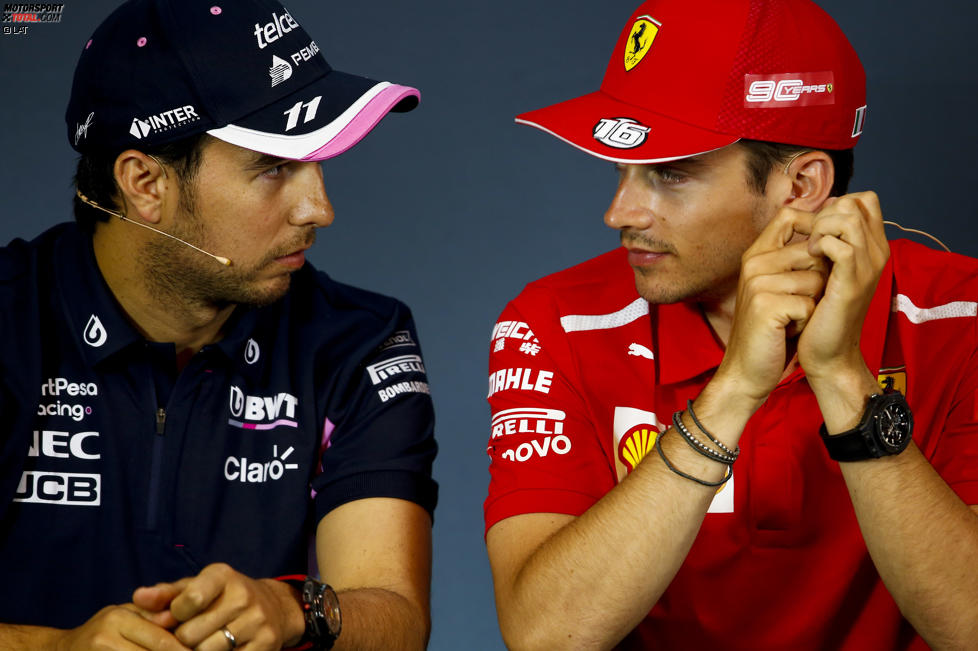 Sergio Perez (Racing Point) und Charles Leclerc (Ferrari) 
