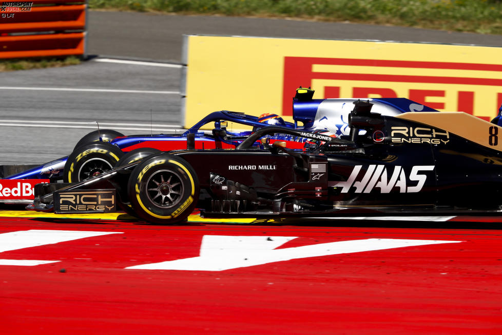 Alexander Albon (Toro Rosso) und Romain Grosjean (Haas) 