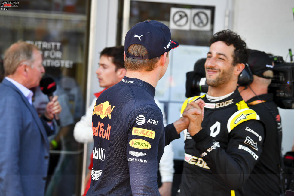 Daniel Ricciardo (Renault) und Max Verstappen (Red Bull) 
