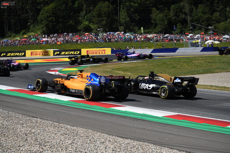Carlos Sainz (McLaren) und Romain Grosjean (Haas) 