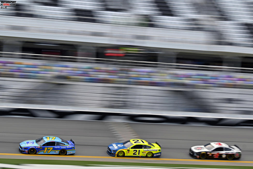 Ricky Stenhouse (Roush), Paul Menard (Wood) und Kevin Harvick (Stewart-Haas) 