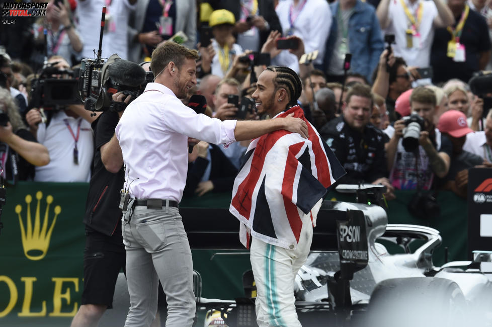 Jenson Button und Lewis Hamilton (Mercedes) 