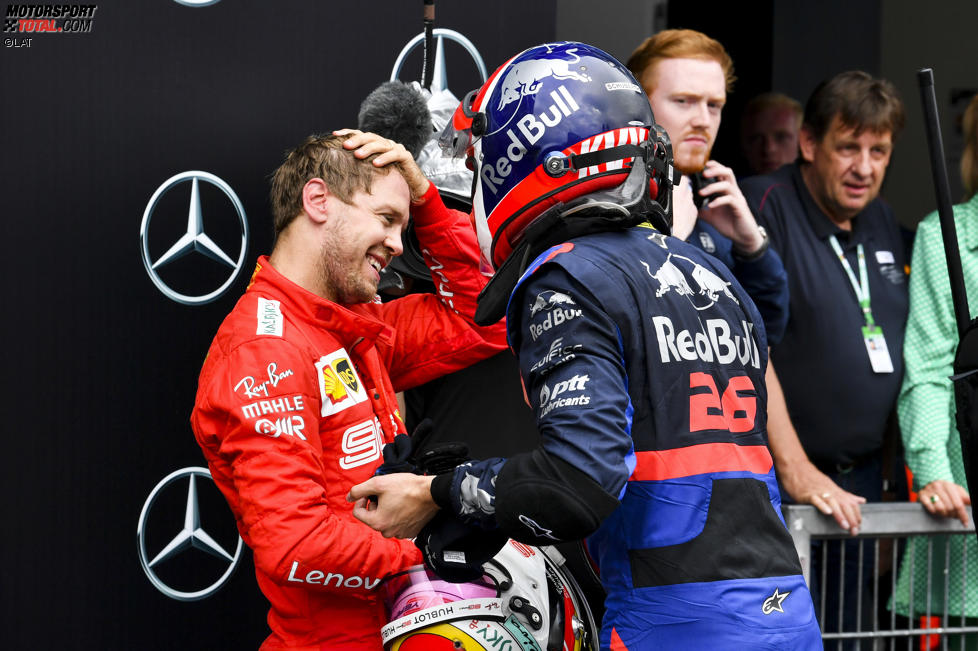 Sebastian Vettel (Ferrari) und Daniil Kwjat (Toro Rosso) 