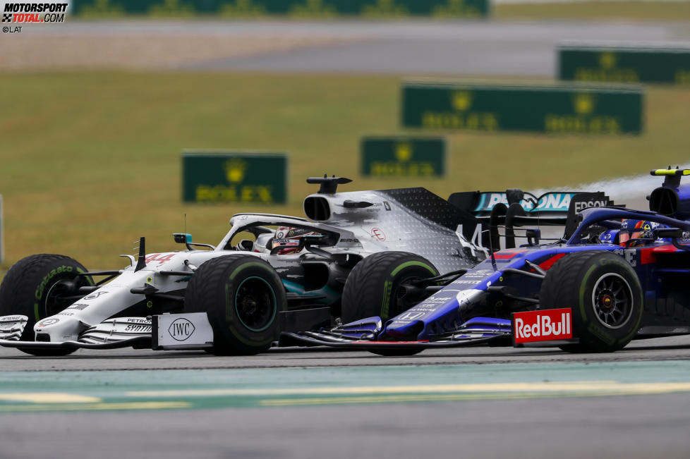 Lewis Hamilton (Mercedes) und Alexander Albon (Toro Rosso) 