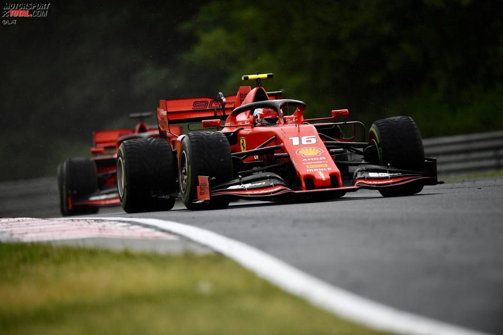 Charles Leclerc (Ferrari) und Sebastian Vettel (Ferrari) 