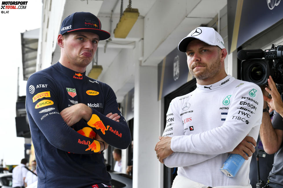 Max Verstappen (Red Bull) und Valtteri Bottas (Mercedes) 