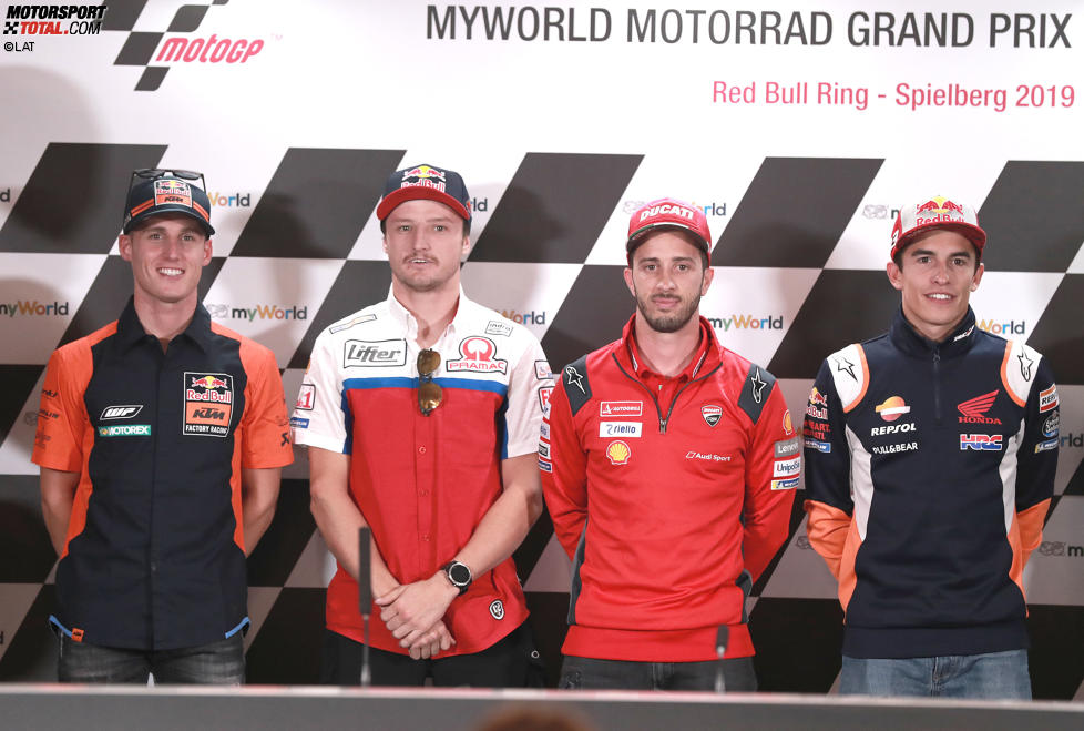 Pol Espargaro (KTM), Jack Miller (Pramac), Andrea Dovizioso (Ducati) und Marc Marquez (Honda) 