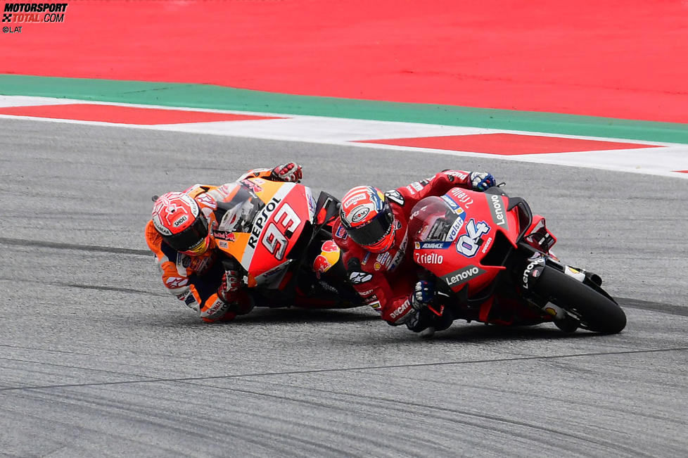 Andrea Dovizioso (Ducati) und Marc Marquez (Honda) 