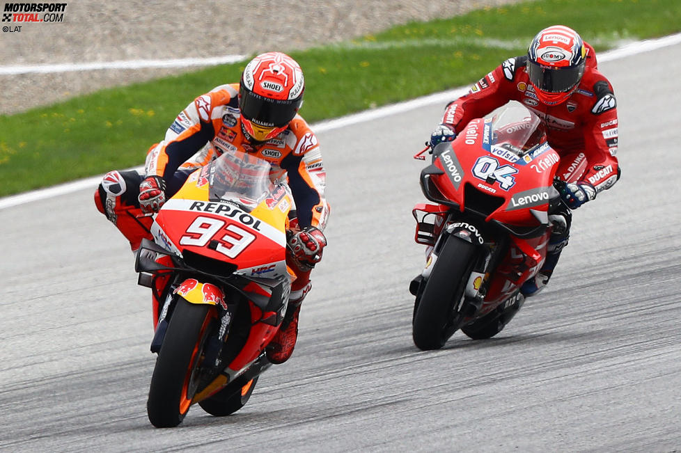 Marc Marquez (Honda) und Andrea Dovizioso (Ducati) 