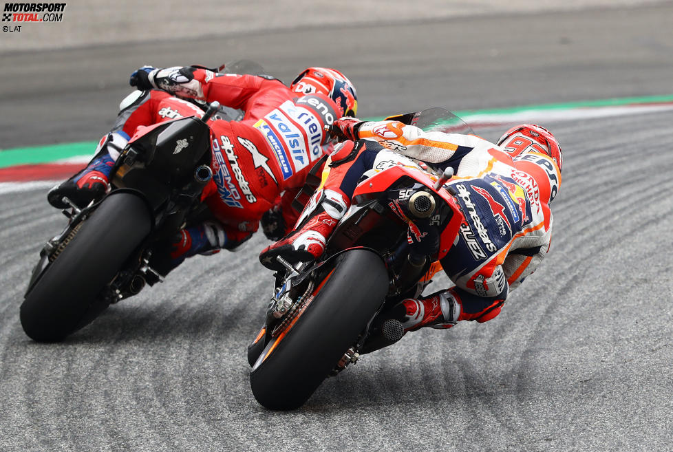 Andrea Dovizioso (Ducati) und Marc Marquez (Honda) 