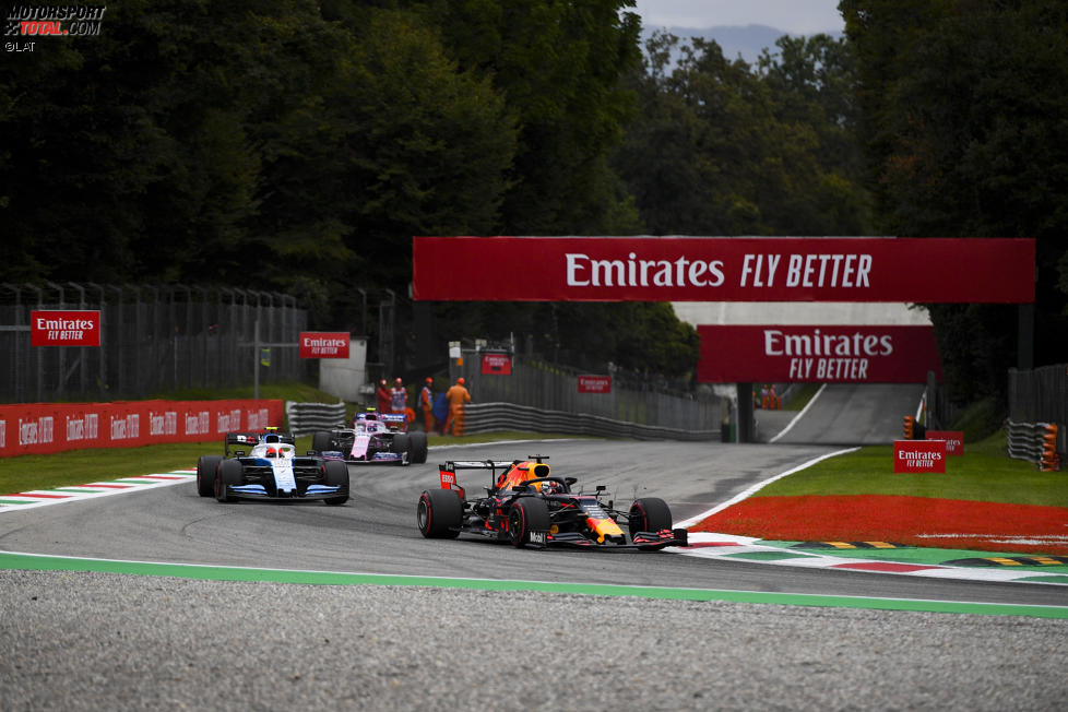 Max Verstappen (Red Bull), Robert Kubica (Williams) und Lance Stroll (Racing Point) 