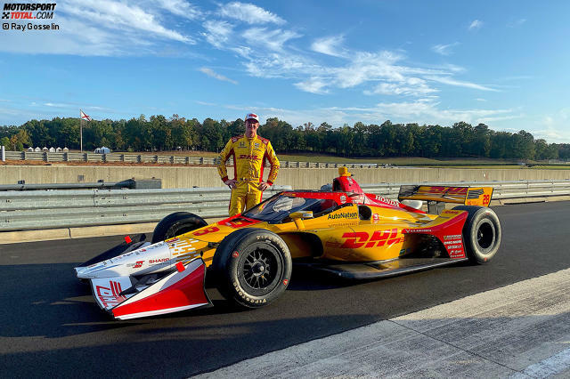 Ryan Hunter-Reay überzeugte sich im Barber Motorsport Park vom Aeroscreen Ryan Hunter-Reay überzeugte sich im Barber Motorsport Park vom Aeroscreen