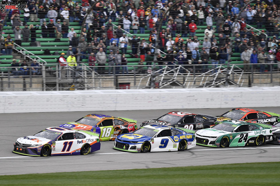 Denny Hamlin (Gibb), Kyle Busch (Gibbs), Chase Elliott (Hendrick), Erik Jones (Gibbs) und William Byron (Hendrick)