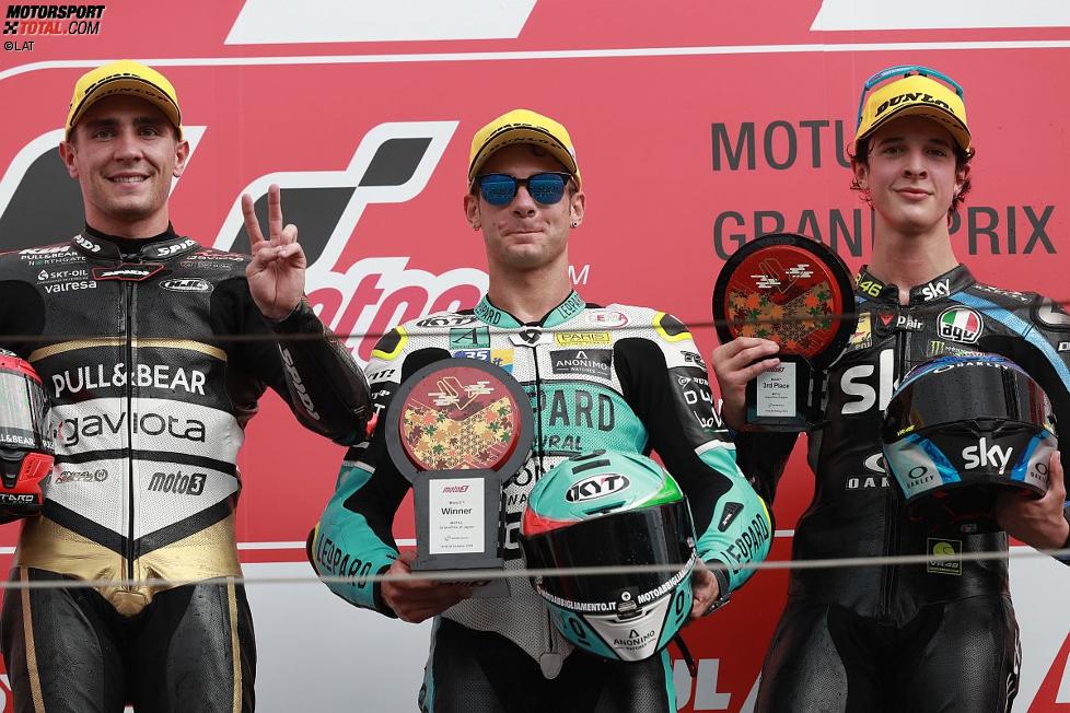 Lorenzo Dalla Porta (Leopard), Albert Arenas (Angel Nieto) und Celestino Vietti (VR46) 