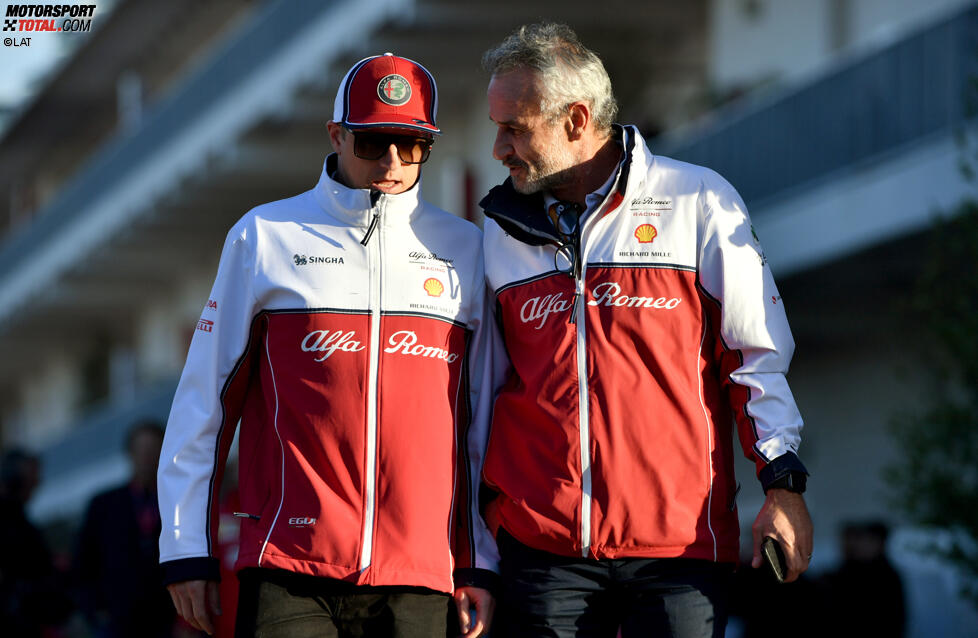 Kimi Räikkönen (Alfa Romeo) und Beat Zehnder 