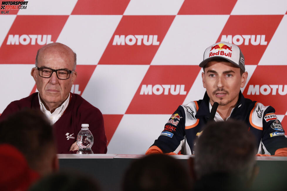 Carmelo Ezpeleta und Jorge Lorenzo (Honda) 