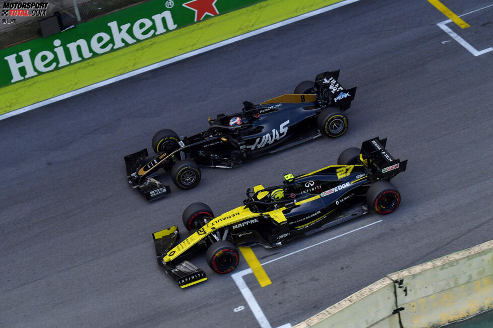 Romain Grosjean (Haas) und Nico Hülkenberg (Renault) 