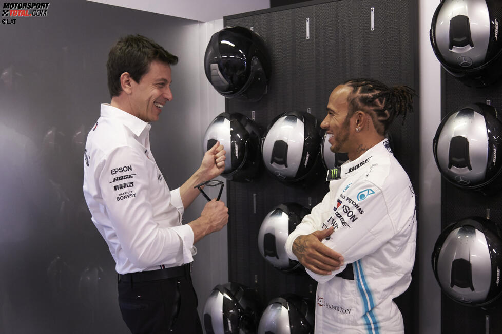 Toto Wolff und Lewis Hamilton (Mercedes) 