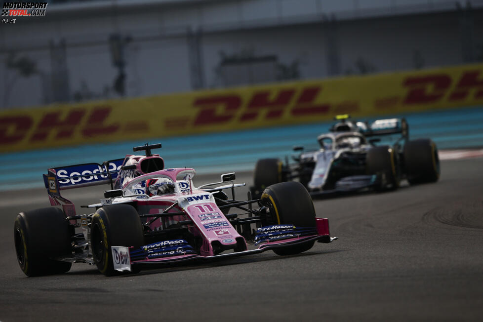 Sergio Perez (Racing Point) und Valtteri Bottas (Mercedes) 