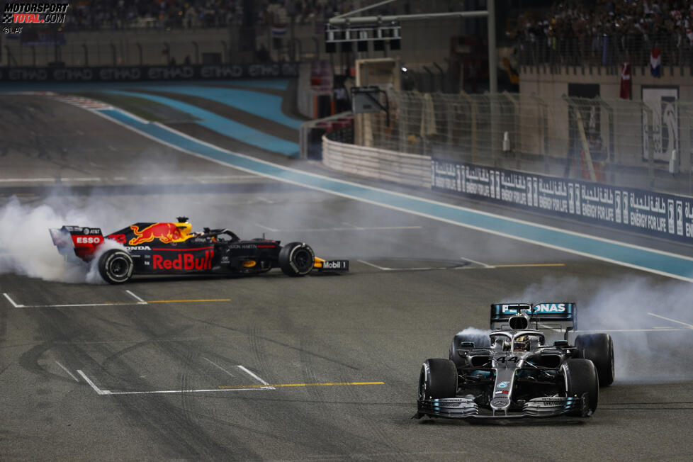 Lewis Hamilton (Mercedes) und Max Verstappen (Red Bull) 