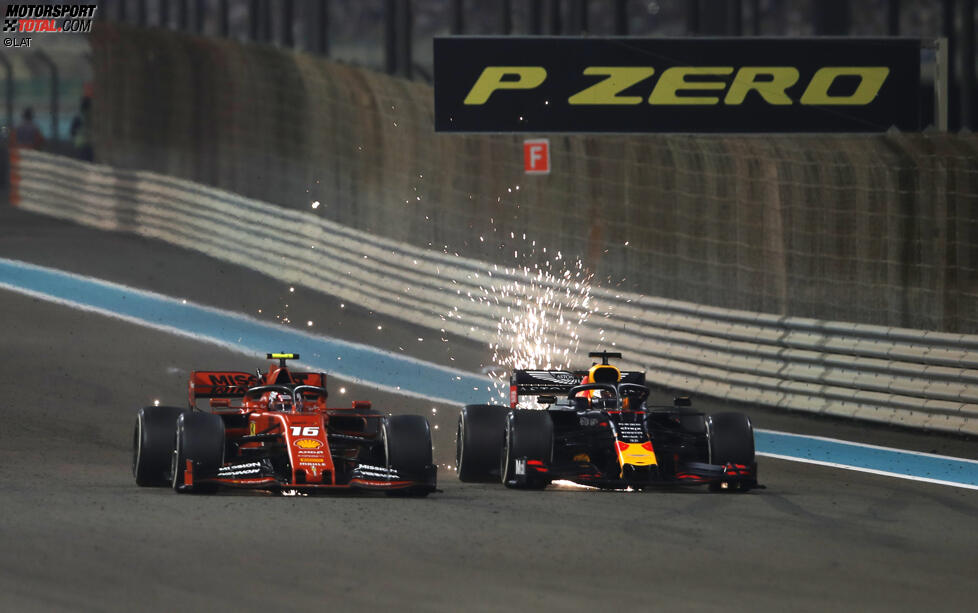 Max Verstappen (Red Bull) und Charles Leclerc (Ferrari) 