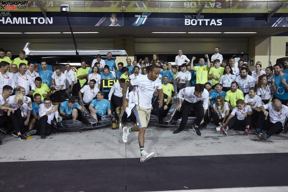 Lewis Hamilton (Mercedes), Valtteri Bottas (Mercedes) und Toto Wolff 