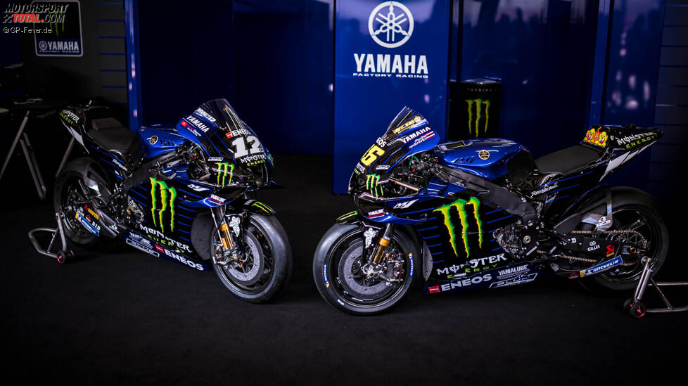 Die Yamahas von Maverick Vinales und  Valentino Rossi 