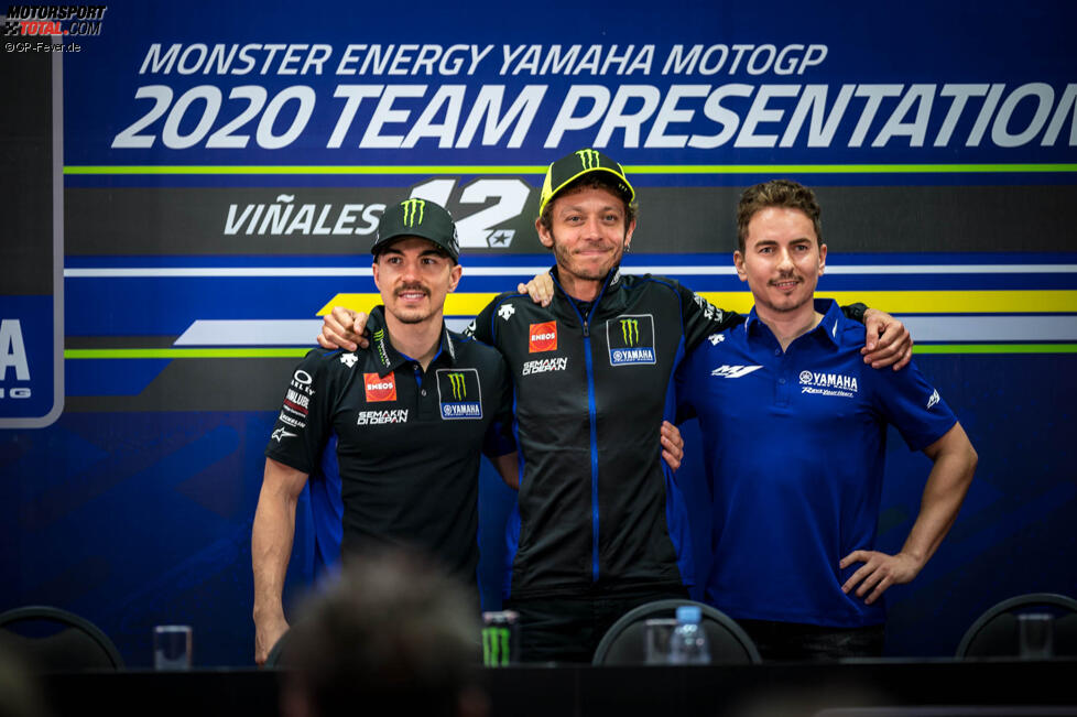 Maverick Vinales, Valentino Rossi und Jorge Lorenzo