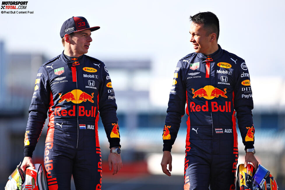 Max Verstappen und Alexander Albon (Red Bull) 