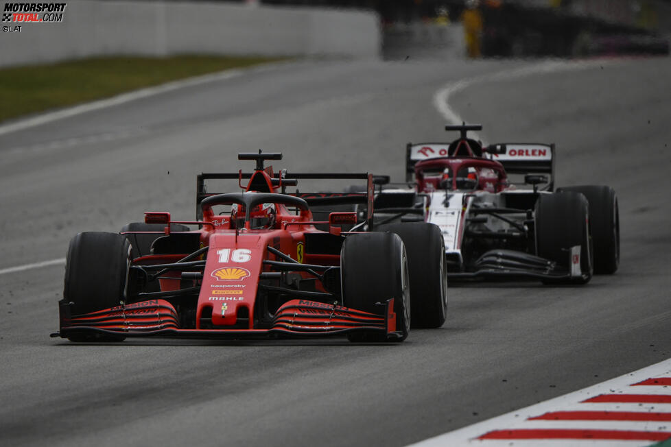 Charles Leclerc (Ferrari) und Kimi Räikkönen (Alfa Romeo) 