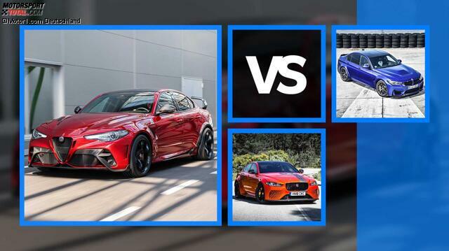 Alfa Romeo Giulia GTA vs BMW M3 CS Jaguar XE Project 8