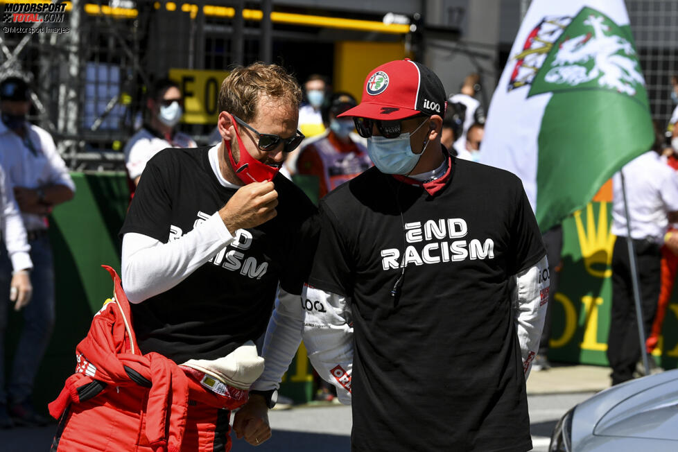 Sebastian Vettel (Ferrari) und Kimi Räikkönen (Alfa Romeo) 