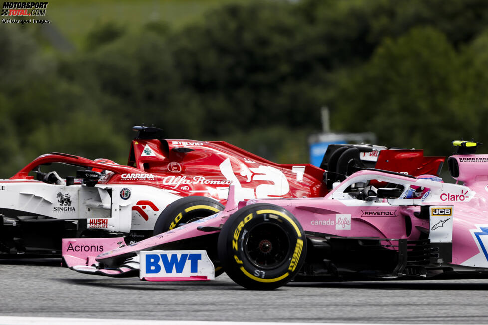 Kimi Räikkönen (Alfa Romeo) und Lance Stroll (Racing Point) 