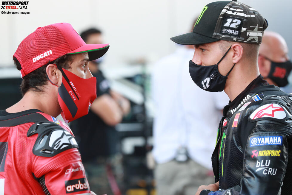 Andrea Dovizioso (Ducati) und Maverick Vinales (Yamaha) 