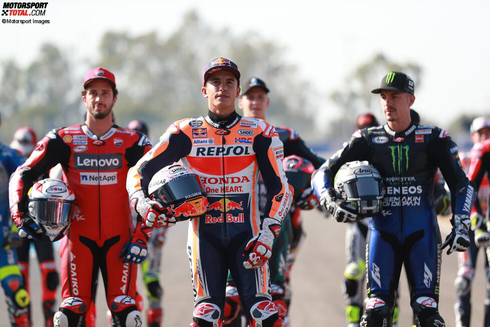 Andrea Dovizioso, Marc Marquez und Maverick Vinales 