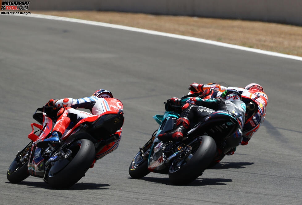 Jack Miller (Pramac), Fabio Quartararo (Petronas) und Marc Marquez (Honda) 