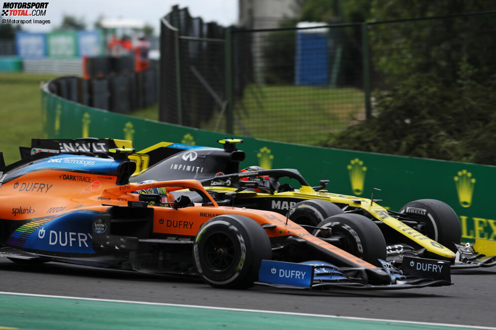 Esteban Ocon (Renault) und Lando Norris (McLaren) 