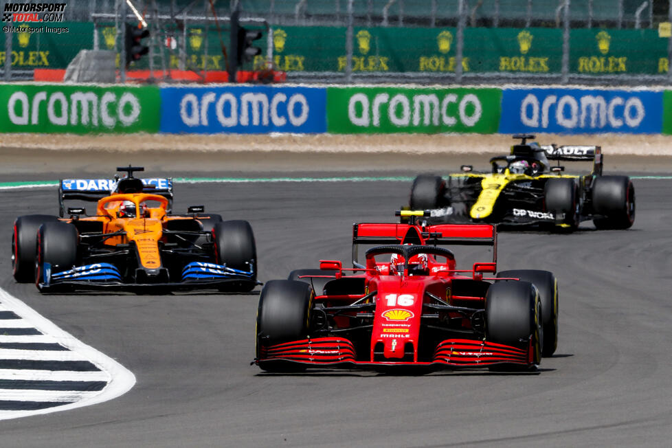 Charles Leclerc (Ferrari), Carlos Sainz (McLaren) und Daniel Ricciardo (Renault) 