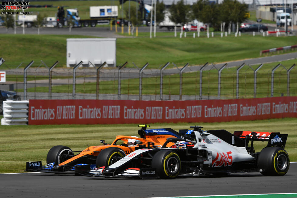 Lando Norris (McLaren) und Romain Grosjean (Haas) 