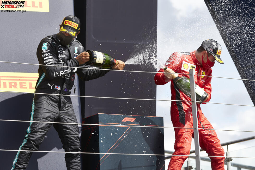 Lewis Hamilton (Mercedes) und Charles Leclerc (Ferrari) 