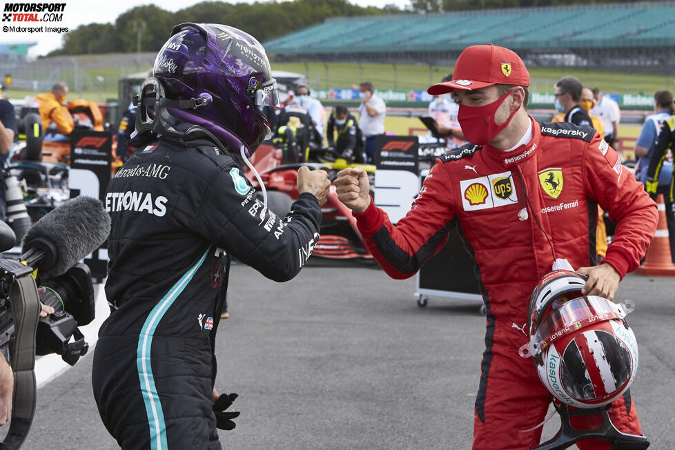 Lewis Hamilton (Mercedes) und Charles Leclerc (Ferrari) 