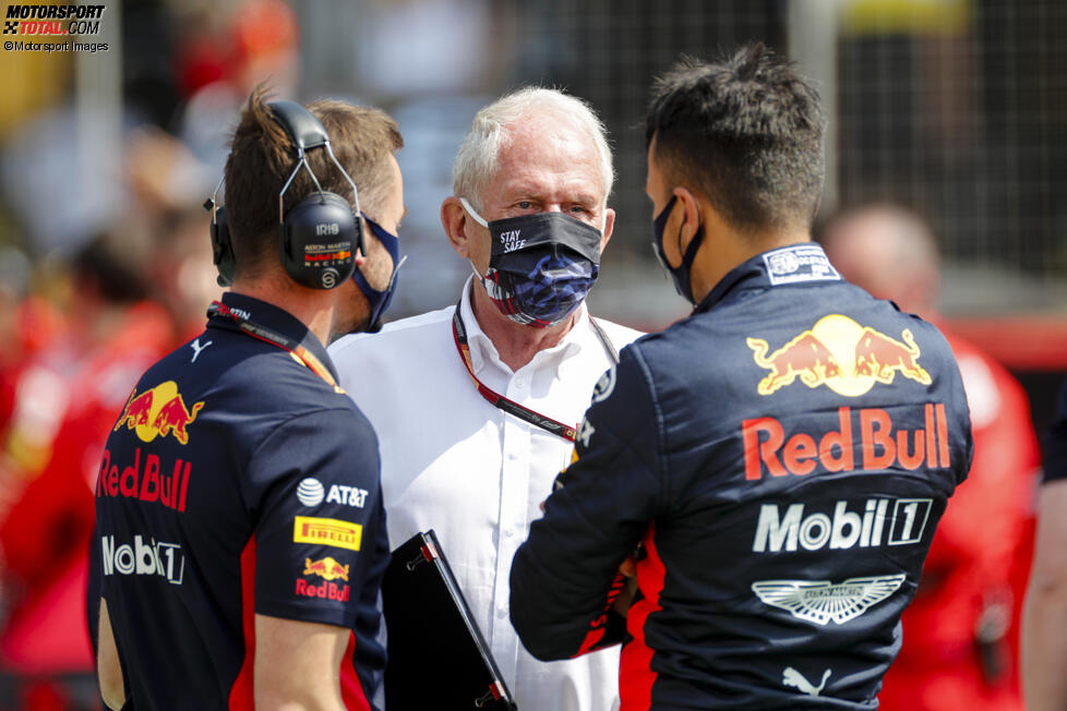 Alexander Albon (Red Bull) und Helmut Marko 